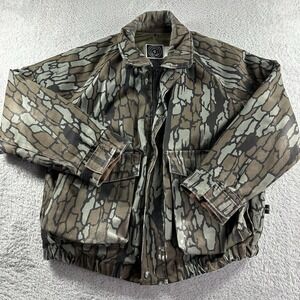 VTG 10x Tree Lined Camo Hunting Jacket‎ Mens Medium 38-40 Lined Bomber USA Made